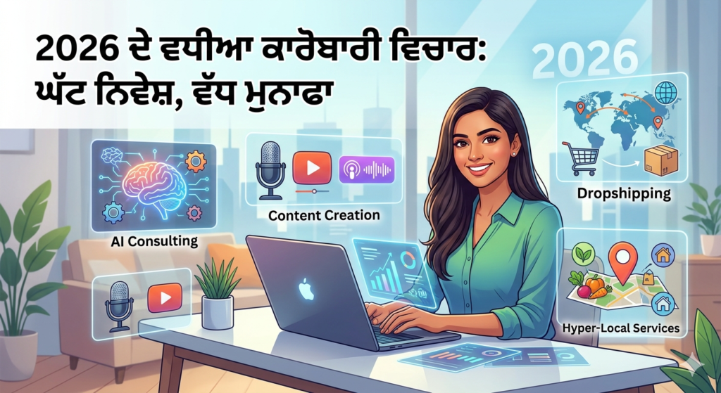 2026 ਵਿੱਚ ਘੱਟ ਨਿਵੇਸ਼ ਨਾਲ ਵੱਧ ਮੁਨਾਫਾ ਕਿਵੇਂ ਕਮਾਈਏ: ਸਭ ਤੋਂ ਵਧੀਆ ਕਾਰੋਬਾਰੀ ਵਿਚਾਰ